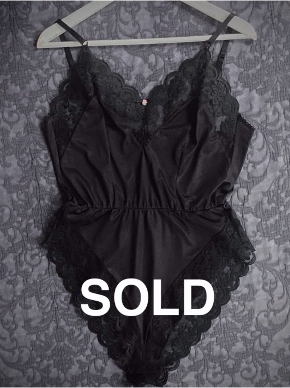 High Waist Satin Teddy - Picture 1 of 6